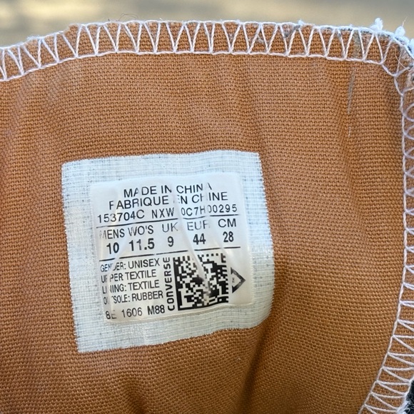 Converse One Star Shield Canvas Ox White/White/Volt US size Women 11.5 / men 10 - Picture 10 of 13